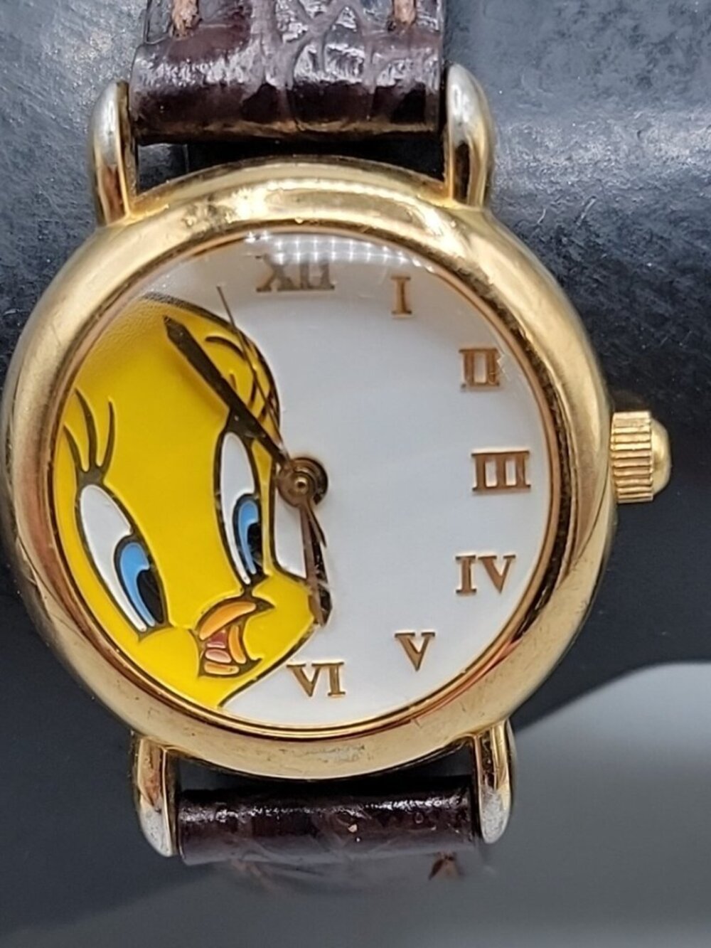 VTG Warner Brothers Store Exclusive Tweety Bird Watch 7" WB1720075 Gold Plated - Picture 2 of 16